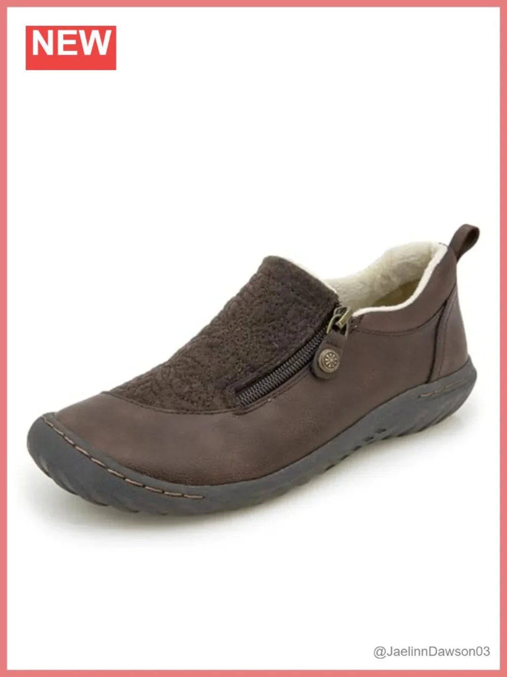 Memory Foam Comfort Flat Side Zip APMA Accepted Flexible Casual Shoe